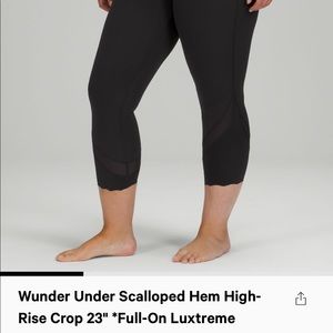 LULULEMON SCALLOPED CROP SIZE 8 - 23”